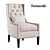 Classic Chandler Wing Chair - Luxury and Comfort 3D model small image 1