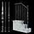 Elegant Staircase and Railing 3D model small image 1