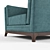 Cozy Velvet Armchair 3D model small image 2