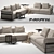 Modern Flexform Zeno Sofa Set 3D model small image 2