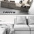 Modern Flexform Zeno Sofa Set 3D model small image 3