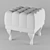 English Padded Stool: Comfy & Stylish! 3D model small image 2