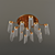 Elegant Crystal Chandelier + Wall Sconce 3D model small image 2