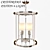 Sleek Crystal Nickel Chandelier 3D model small image 1