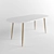 Sleek White Dining Table 3D model small image 3