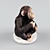 Handcrafted Chimpanzee Decor Figurine 3D model small image 2