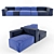 Modular Magnetic Sofa: Sofa Esedra 3D model small image 1