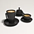 Elegant Coffee Set 3D model small image 1