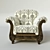 Elegant Rubens Armchair 3D model small image 2