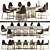 Sleek 14-Seater Dining Table 3D model small image 1