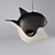 Playful Hanging Shark Chair by Porky Hefer 3D model small image 3