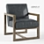 Sophisticated Harrison Leather Chair 3D model small image 1