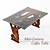 Vintage Caribbean Coffee Table 3D model small image 1