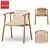 Elegant SPLINTER Armchair in Japanese Oak 3D model small image 1