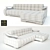 Luxury Corner Sofa Bed Bratislava 3D model small image 2