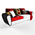 Title: Comic Sofa: Relax and Unwind 3D model small image 1
