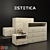 Estetica Metropol Set: Functional and Stylish Bedroom Furniture 3D model small image 1