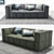 Sleek Scandinavian Sofa by HK Living 3D model small image 1