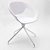 Sleek Vad Swivel Chair 3D model small image 1