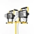 Powerful Dual Head Tripod Worklight 3D model small image 3