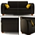 Fruity Leather Sofa: W 1900 D 900 H 840 3D model small image 1