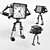  RoboTime: Futuristic Robot Clock 3D model small image 1