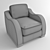 ArmaniCasa Debussy Armchair 3D model small image 3