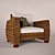 Handwoven Relaxation Chair 3D model small image 1