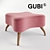 Gubi Bonaparte Pouf - Danish Designed Pink and Purple Ottoman 3D model small image 2