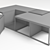 Sleek Cube Coffee Table+Tabouret | 102 x 102 x 42 cm 3D model small image 3