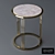 Pink Quartz Round Side Table 3D model small image 1