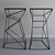 Sleek Metal Bar Stool 3D model small image 2