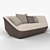 Elegant Isanka Sofa by Walter Knoll 3D model small image 1