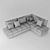 Modern Comfort: Tecna Sofa 3D model small image 2