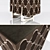 Elegant Wooden Commode with Leather Top - 80x50x105 cm 3D model small image 2