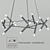 Modern Loft Pentagon Metal Chandelier 3D model small image 1