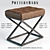 Kirkham Leather X-Base Stool 3D model small image 1