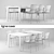 Ligne Roset Forest Spirit Table & Ettoriano Chair Set 3D model small image 2