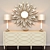 Elegant Silver Nailhead Credenza 3D model small image 1