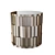 Modern Basket Weave Side Table: Worlds Away Davis 3D model small image 3