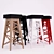 Brent Industrial Barstool 3D model small image 3