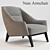 Elegant Nate Armchair for Ultimate Comfort 3D model small image 1