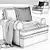 Elegant Jessi Armchair: Timeless Comfort 3D model small image 2
