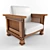 Elegant Comfort Armchair 3D model small image 1