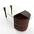 Elegant Wooden Desk with Glass Top 3D model small image 3