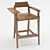 Woodwork Shop Stool: 21"W x 20"D x 33"H 3D model small image 1