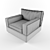 Zarco Rossi Wooden Armchair 3D model small image 3