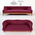 Elegant 200x81x70 Sofa Margherita 3D model small image 1