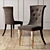 Elegant Layton Marble Table & Marion Chairs 3D model small image 2