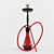 Modern Stylish AMY Hookah with White Clay Bowl 3D model small image 1